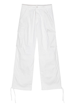 MOSCHINO JEANS twill-weave cargo pants - White