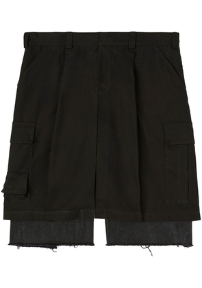 AMBUSH layered cargo shorts - Black