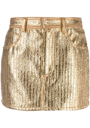 Forte Forte lamé-effect quilted miniskirt - Gold