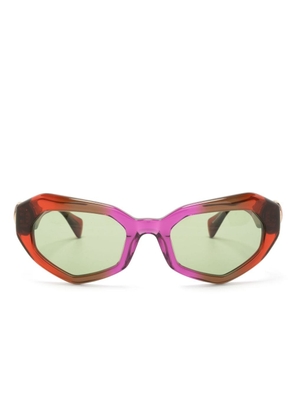 Vivienne Westwood gradient angular-frame sunglasses - Red