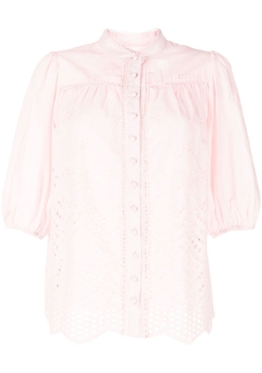 We Are Kindred Elsie perforated-detail blouse - Pink