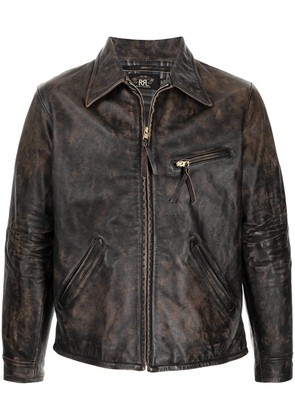 Ralph Lauren RRL zipped leather jacket - Brown