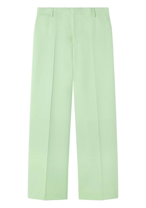 Versace logo-appliqué wide-leg trousers - Green