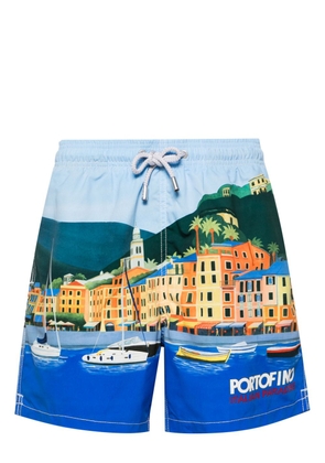MC2 Saint Barth Gustavia Placed swim shorts - Blue