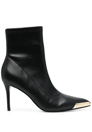 Versace Jeans Couture metallic toe-cap detail 135mm boots - Black