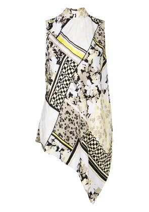 HUGO scarf-print sleeveless blouse - Multicolour