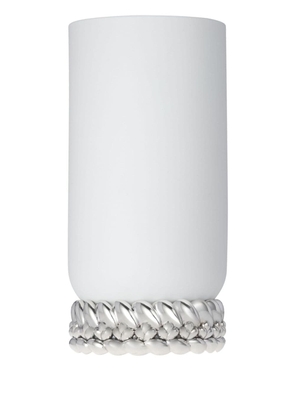 Christofle Babylone porcelain vase (30.5cm) - White