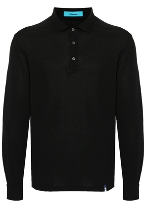 Drumohr long-sleeve polo shirt - Black