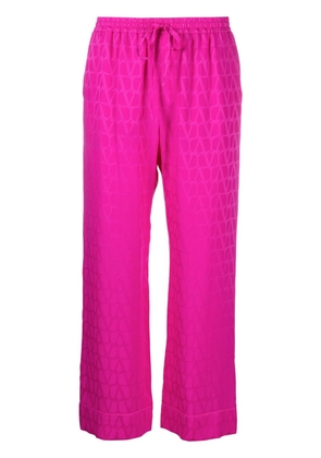 Valentino Garavani Toile Iconographe silk trousers - Pink