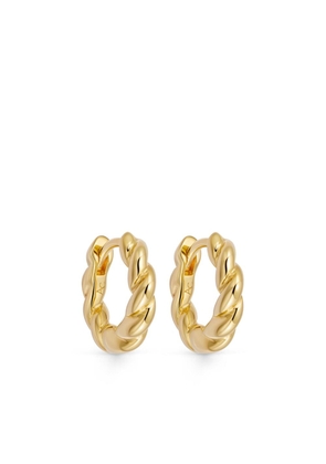 Astley Clarke Twisted huggie hoop earrings - Gold