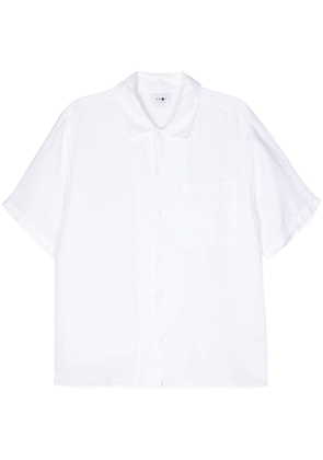 NN07 Julio short-sleeve linen shirt - White