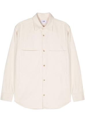 NN07 Freddy long-sleeve cotton shirt - Neutrals