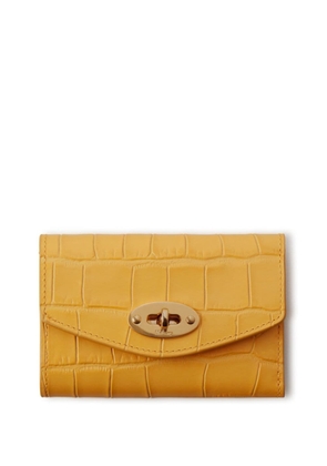 Mulberry small Darley crocodile-embossed wallet - Yellow