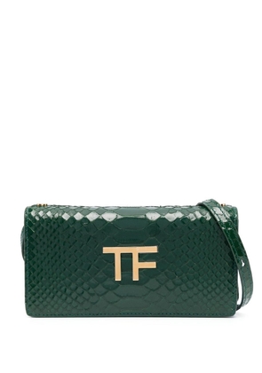 TOM FORD logo-plaque crossbody bag - Green