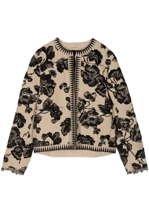 Undercover floral-print jacket - Neutrals