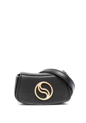 Stella McCartney S logo plaque curved belt bag - Black