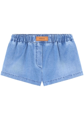 Versace mid-rise denim shorts - Blue
