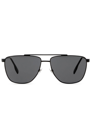 Burberry stripe-detailing pilot-frame sunglasses - Black