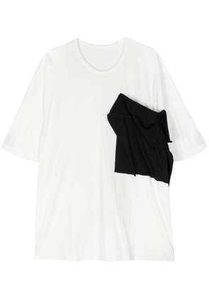Y's flap-pocket cotton T-shirt - White