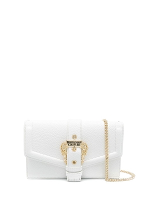 Versace Jeans Couture logo-buckle crossbody bag - White