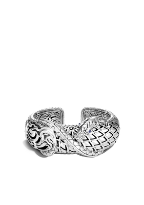 John Hardy Legends Naga medium kick sapphire cuff bracelet - Silver