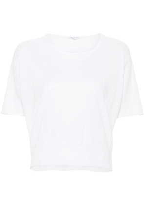 Transit slub-texture knitted T-shirt - White