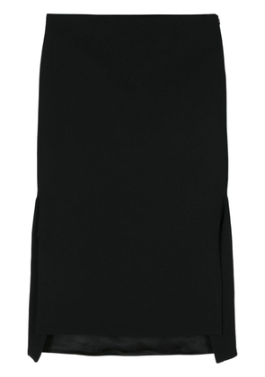Sportmax side-slits midi skirt - Black