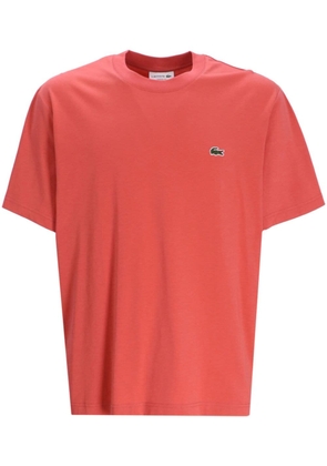 Lacoste logo-appliqué cotton T-shirt - Red