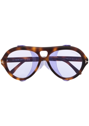 TOM FORD Eyewear FT0882 Neughman pilot-frame sunglasses - Brown