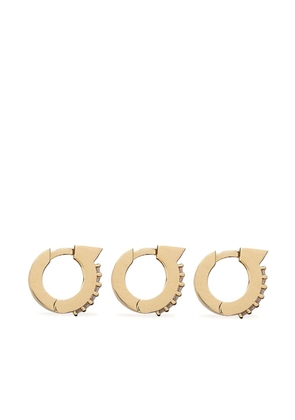 Ferragamo mini Gancini earrings set - Gold