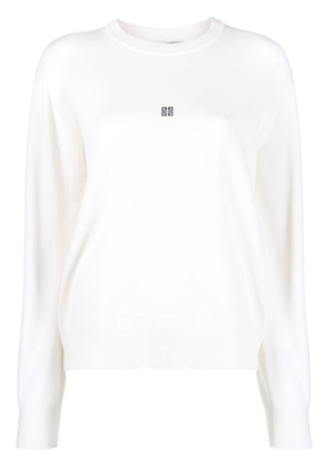 Givenchy intarsia-logo wool-cashmere jumper - White