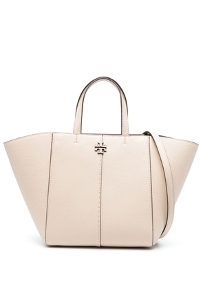 Tory Burch Mcgraw leather tote bag - Neutrals