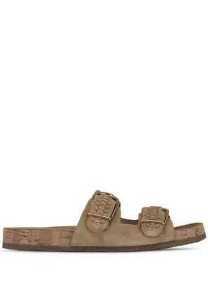 Veronica Beard Paige buckled sandals - Brown