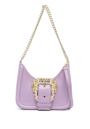 Versace Jeans Couture engraved-logo buckle shoulder bag - Purple