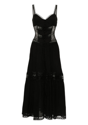 Charo Ruiz Ibiza floral-lace maxi dress - Black