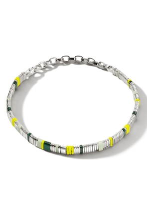 John Hardy Colourblock chain malachite necklace - Silver