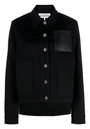 LOEWE Anagram-debossed shirt jacket - Black