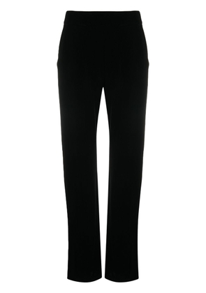 Emporio Armani velvet high-waisted trousers - Black