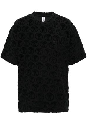 Moschino logo-embroidered cotton-blend T-shirt - Black