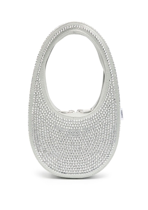 Coperni crystal-embellished mini swipe bag - Silver