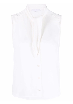 Patrizia Pepe pussy bow-fastening sleeveless blouse - White