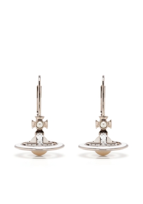Vivienne Westwood pearl-detail Orb-pendant earrings - Silver
