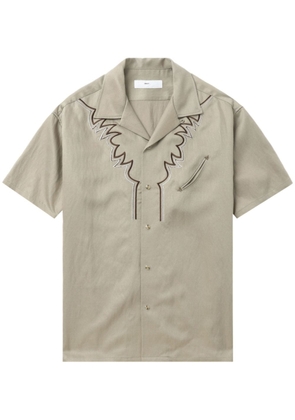 Toga embroidered short-sleeve shirt - Neutrals