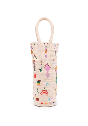 Cordera bead-embellished tote bag - Neutrals