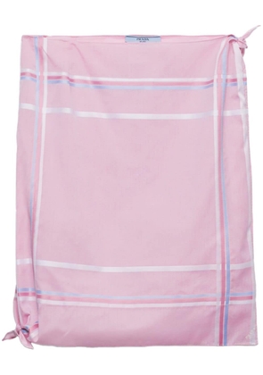 Prada checked cotton miniskirt - Pink