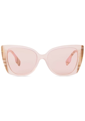 Burberry check-print cat-eye frame sunglasses - Pink