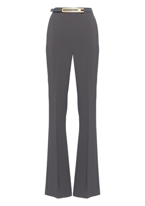 Elisabetta Franchi belted crepe tailored trousers - Grey