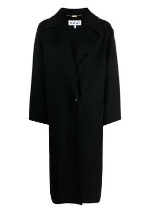 LOEWE wool-blend single-breasted coat - Black