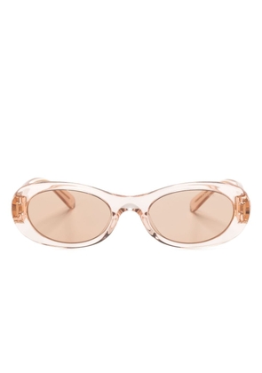 Miu Miu Eyewear transparent oval-frame sunglasses - Pink