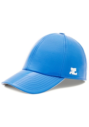 Courrèges logo patch cap - Blue